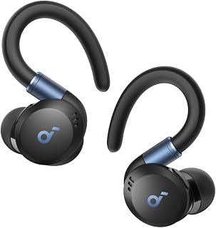 Soundcore Sport X20 by Anker, Sport Earbuds,True-Wireless Workout Earbuds, Rotatable and Extendable Ear Hooks, Noise Cancelling, Deep Bass, IP68 Waterproof, Sweatproof, Dustproof, 48H Play(Renewed)