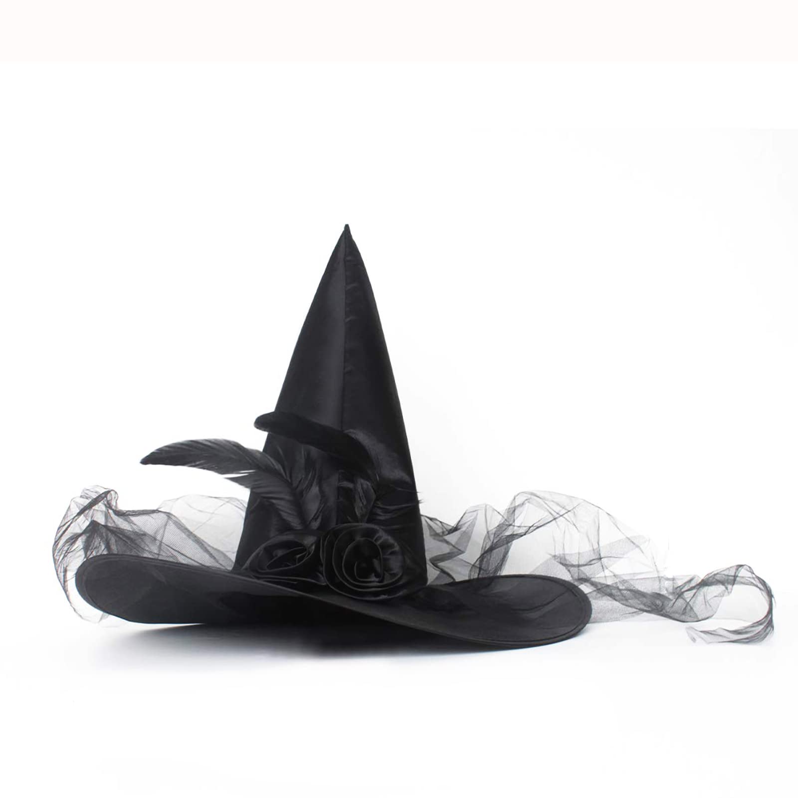 JUSTOTRY Halloween Witch Hat - Halloween Costume Witches Hats for Women | Classi