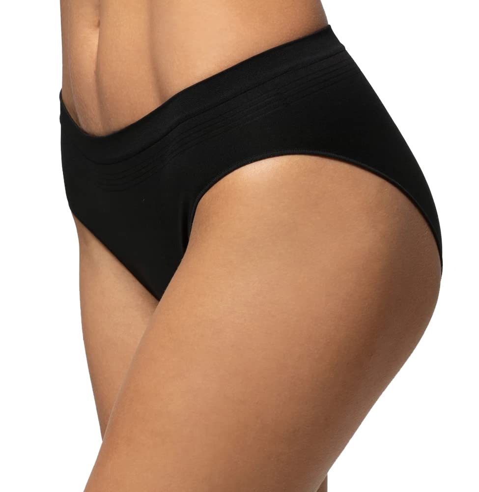 POMPEA 5 Pairs Women's Briefs in Soft Microfibre, Seamless Elastic Underpants