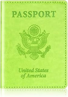 Passport Holder, 1 Piece Passport Cover Wallet Case for Men Women Travel Essentials Cruise Ship Essentials (Multicolor), green