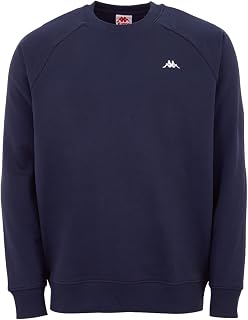 Kappa VAUKE Unisex Sweatshirt I Cotton Jersey I Basic for Sports and Leisure I Sweatshirt for Women and Men in the Colours Blue, Grey, Black I Jersey in Sizes S, M, L, XL and XXL