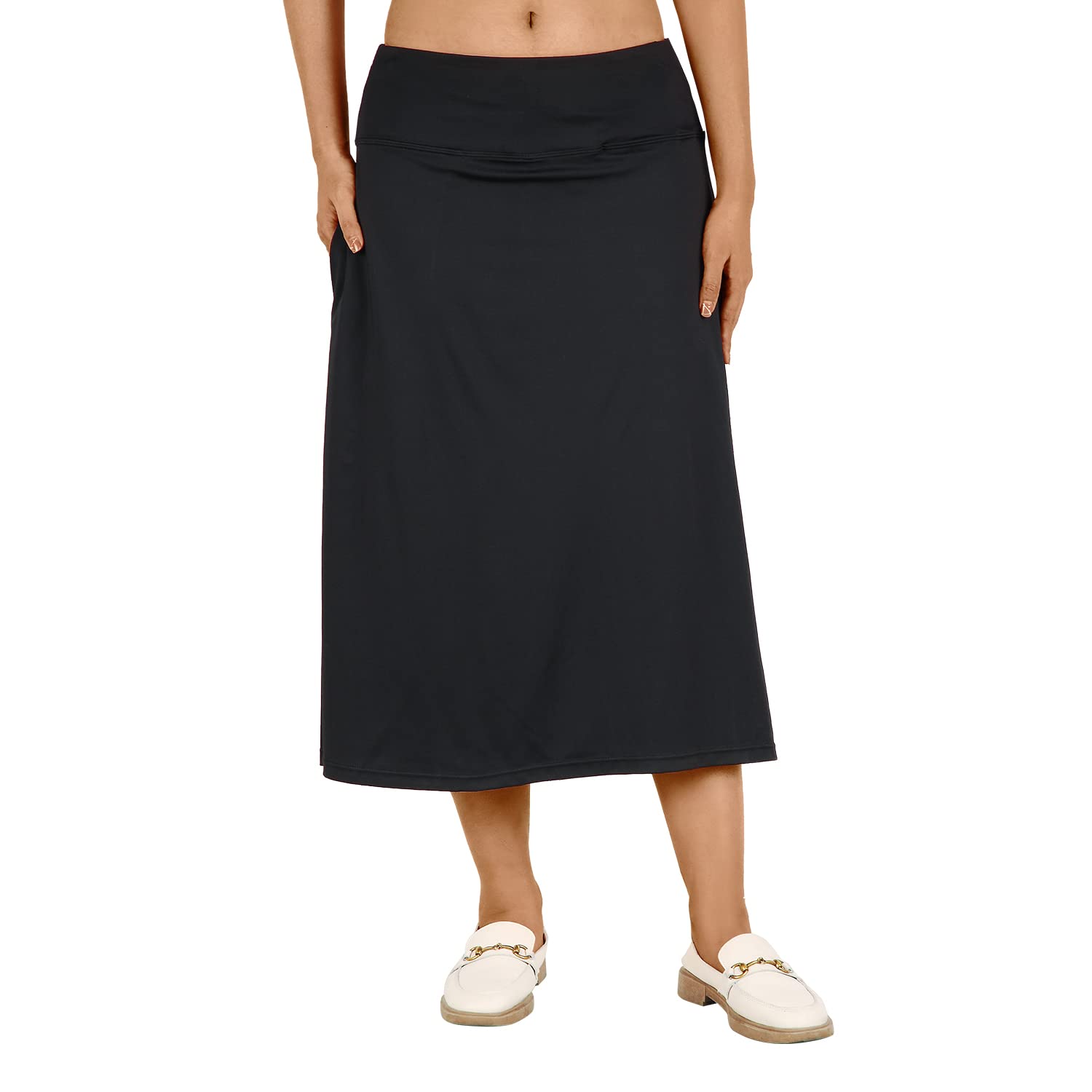 Modest Knee Length Skorts Women's Mid Length Athletic Skirt Active Running Skirt