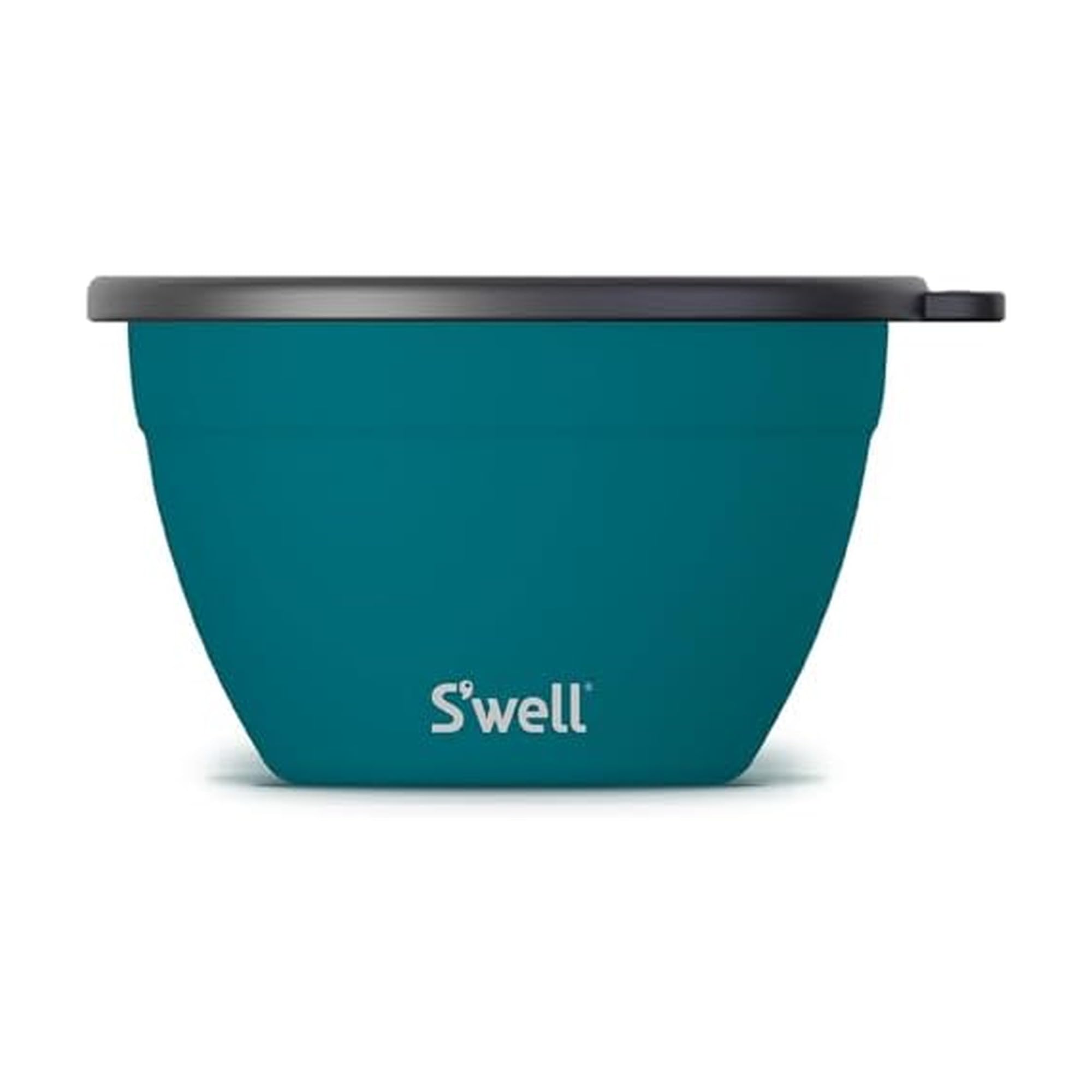 S'well Stainless Steel Salad Bowl Kit 64 oz Peacock Blue | Prevents Messy Spills