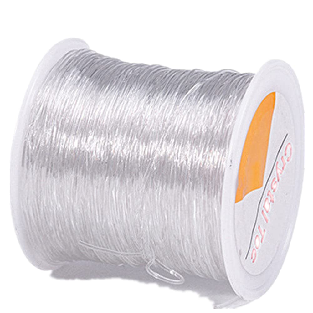 328ft 0.8mm Clear Bead Cord Crystal Elastic Stretchy Bracelet String for Jewelry