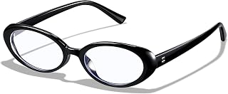 KUGUAOK Retro Oval Blue Light Blocking Glasses for Women 90s Small y2k Style Eyeglasses Frame TV Bluelight Glasses