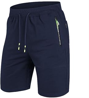 ZOXOZ Shorts for Men Sport with Zipper Cotton Shorts