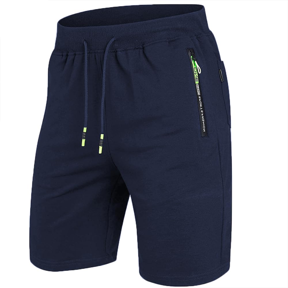 ZOXOZ Shorts for Men Sport with Zipper Cotton Shorts
