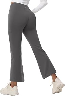 baleaf Fleece Lined Trousers Womens Thermal Flared Leggings Water Resistant Pants with Zip Pockets Winter Walking Hiking