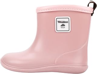 Baby Wellies Waterproof Lightweight Toddler Rain Boots for Little Kids Unisex Boys Girls