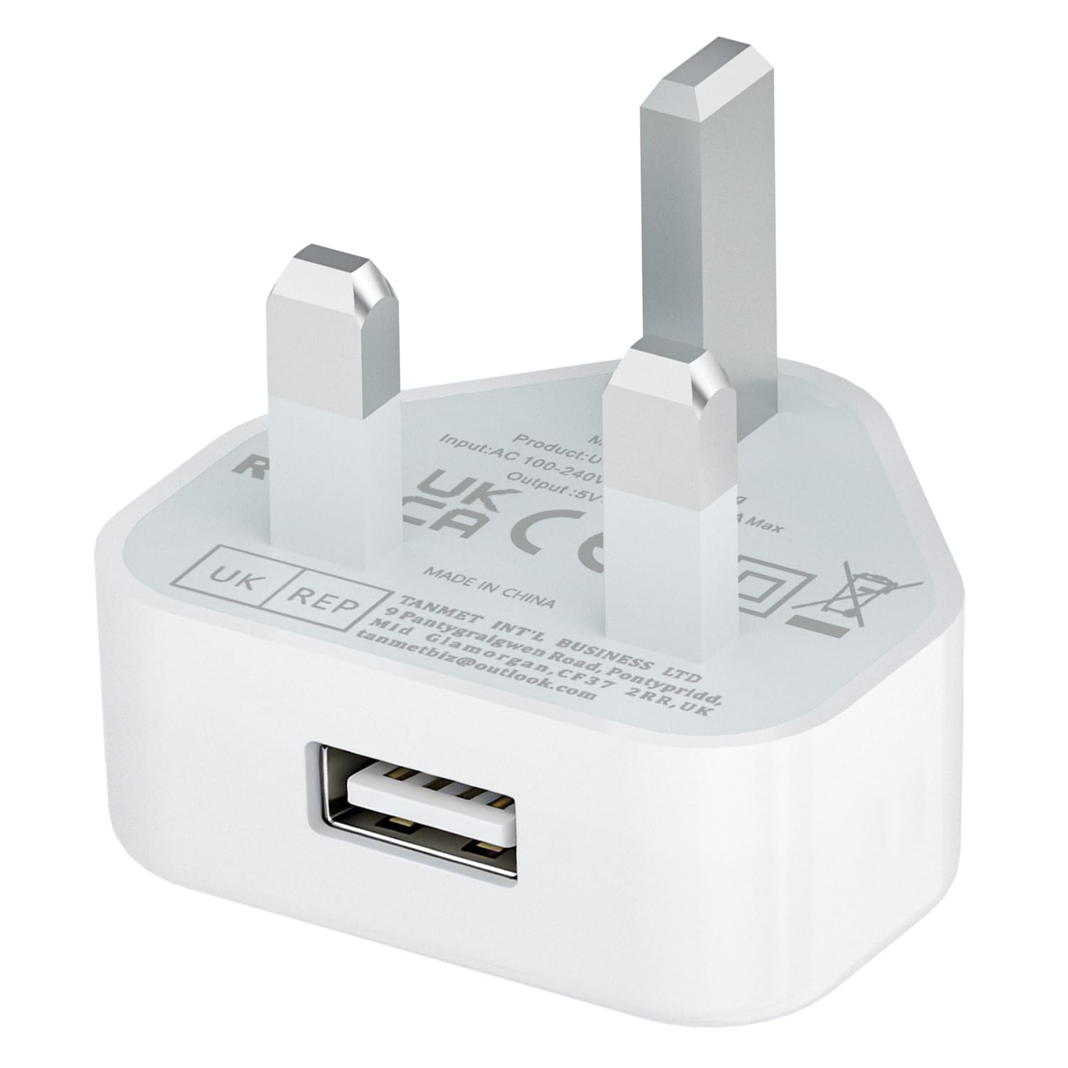 USB Plug UK,USB Charger Plugs Adaptor UK 5W Phone Plugs with USB Port | Compact 