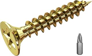 4x35mm Wood Screws,Flat Head Screws for Wood, Zinc Galvanized,Multi Purpose Screws (100pcs)