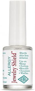 WAYMIL Jewelry Shield Protective Coating for Sensitive Skin, 0.5 oz Paint-On Clear Barrier with Built-in Brush for Rings, Earrings, Bracelets, Watches &amp; Eyeglasses, Made in USA