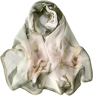 Women's Lightweight Elegant Floral Pattern Scarf Shawls Sun Protection