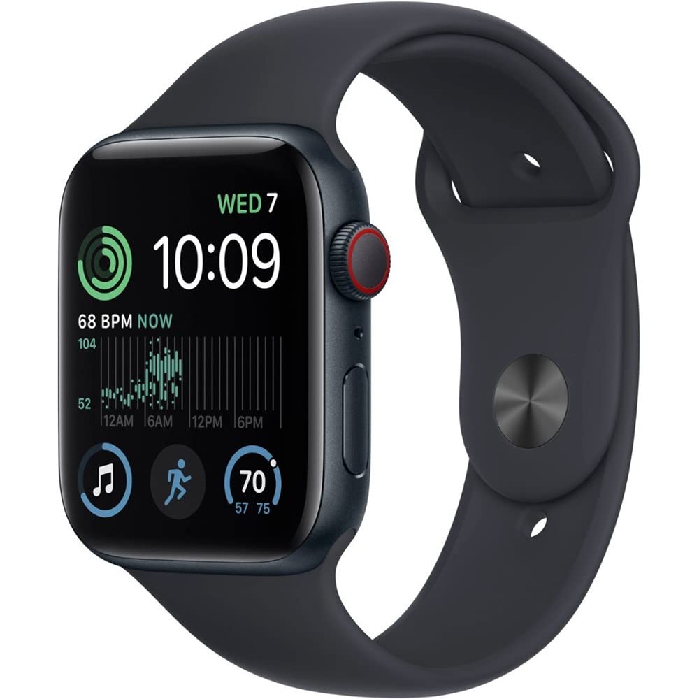 Apple Watch SE (2nd Gen) (GPS + Cellular, 44mm) - Midnight Aluminum Case with Mi