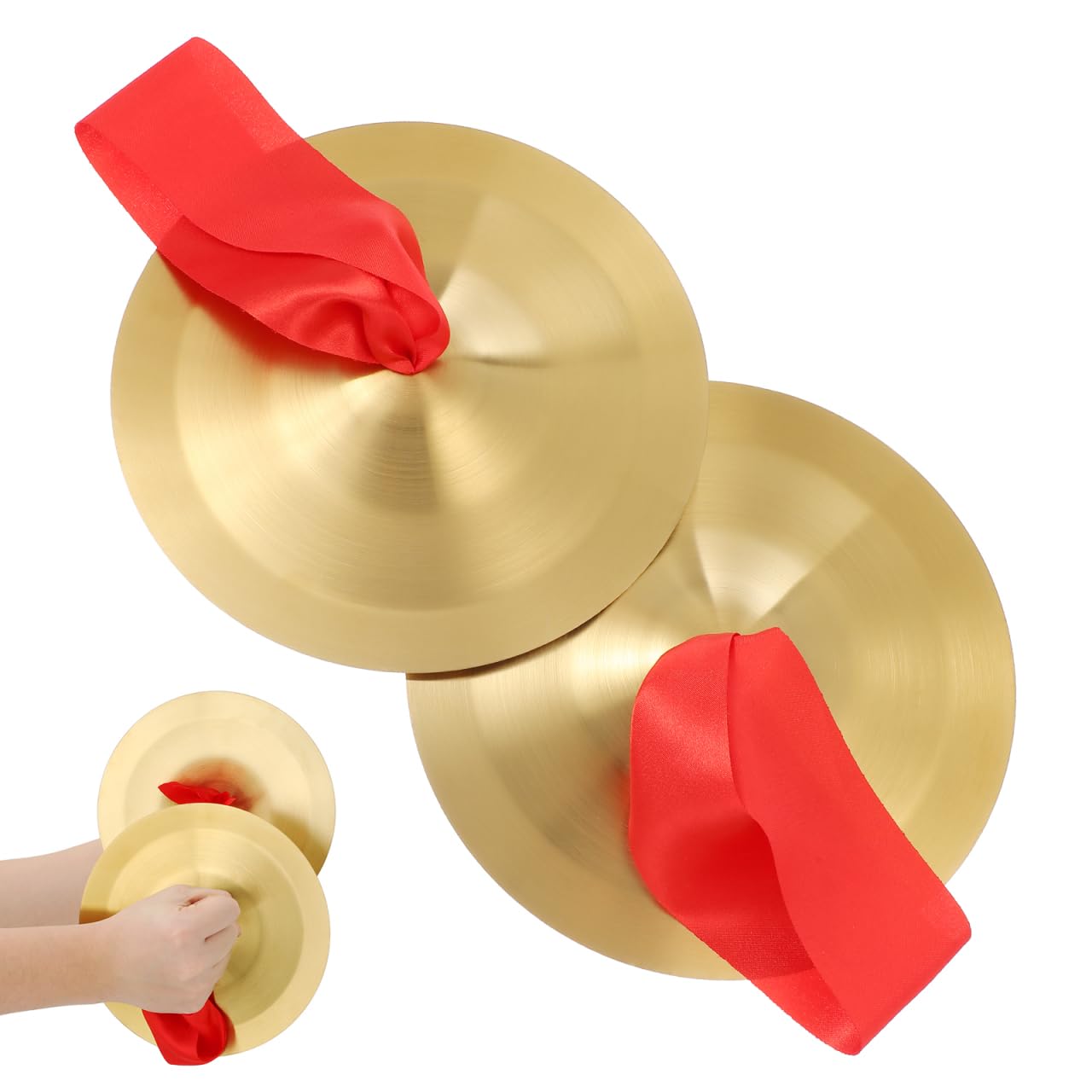 Toddmomy Alloy Cymbals Set Mini Marching Hand Cymbals for Drums Versatile Symbol
