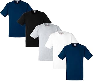 Fruit of the Loom Men's T-Shirt Pack of 5, blue