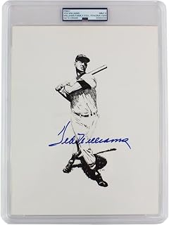 Ted Williams Signed 8.5×11 Mint 9 Graded Encapsulated Print - Autographed MLB Art