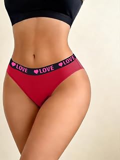 woman cotton underwear letter print elastic waist underwear women low waist breathable hipster panties