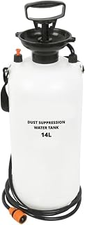 Bargains Crown 14L Pressurised Dust Suppression Water Tank Heavy Duty Water Sprayer with 3m Hose Quick Release Connector Pressure Relief Valve Manual Pump for Disc Cutter Concrete Masonry Brick Stone