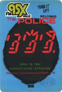 Police 1982 Ghost Tour Radio Promotional Backstage Pass Carrier Dome