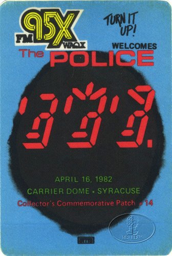 Police 1982 Ghost Tour Radio Promotional Backstage Pass Carrier Dome