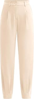 PRETTYGARDEN Pantalon habillé pour femme - Style décontracté - Taille haute - Longueur cheville - Pantalon habillé - Pantalon de travail