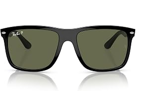 Ray-Ban Unisex Sunglasses Rb4547 Boyfriend Two, Black/Green Polarized, 60 mm
