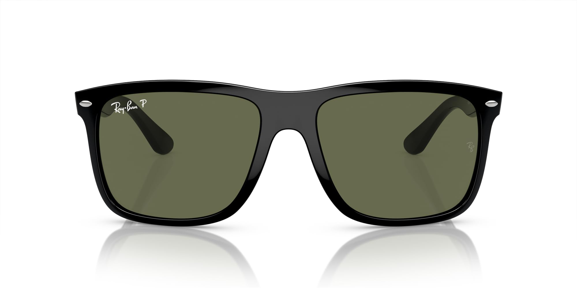 Ray-Ban Unisex Sunglasses Rb4547 Boyfriend Two, Black/Green Polarized, 60 mm