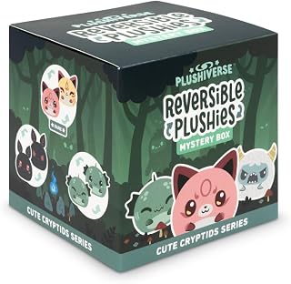 TeeTurtle Cute Cryptids Series 3 Inch Reversible Plushie Mystery Box | 3 Inch Two-Sided Plush, Embroidered Details, Cryptids Design, Kids Teens Adults