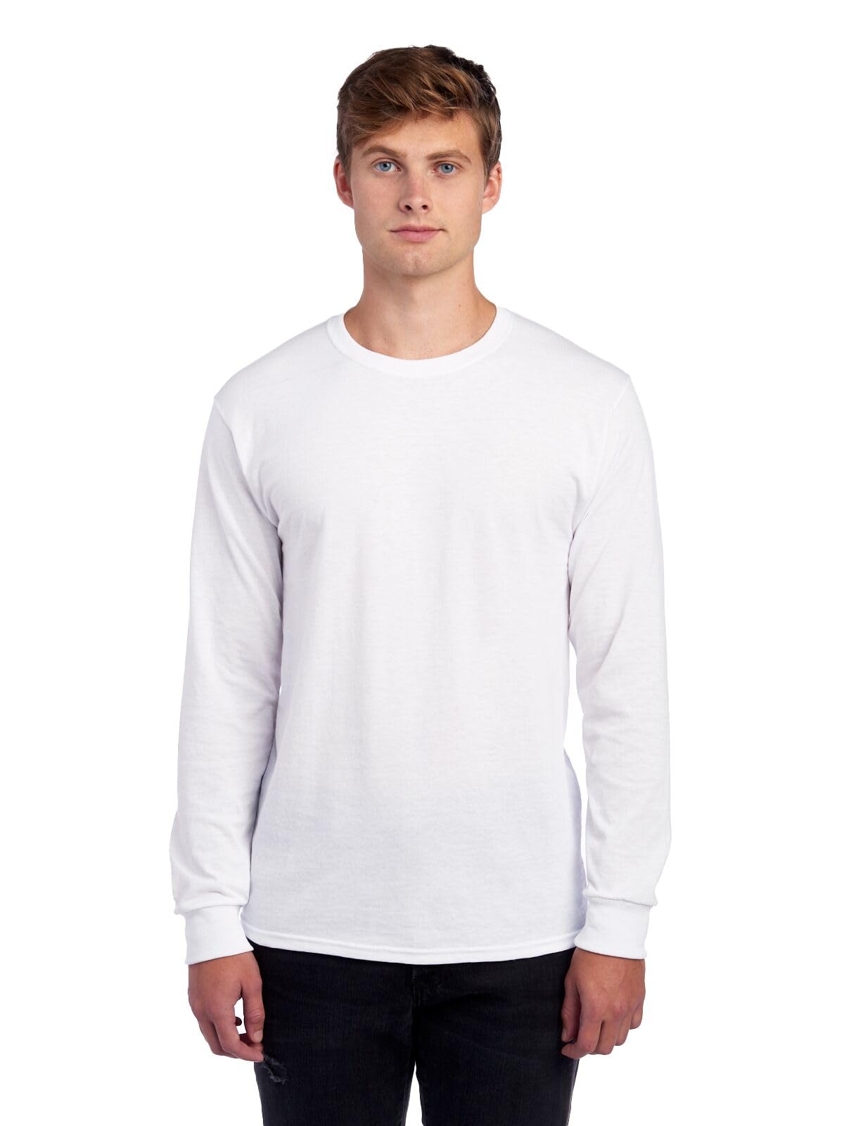 Jerzees Mens Dri-Power Cotton Blend Long Sleeve Tees, Moisture Wicking, Odor Pro