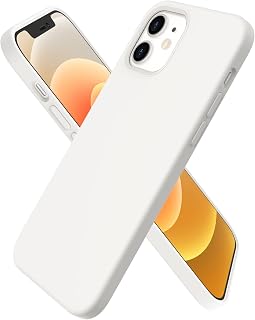 ORNARTO Cover for iPhone 12/12 Pro Silicone, Shockproof, White