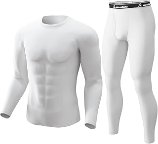 CL convallaria Thermal Underwear For Men Long Johns Fleece Lined Base Layer