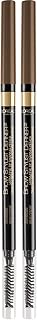 L'Oreal Paris Makeup Brow Stylist Definer Waterproof Eyebrow Pencil, Ultra-Fine Mechanical Pencil, Draws Tiny Brow Hairs and Fills in Sparse Areas and Gaps, Medium Ash Brown, 0.003 Oz (Pack of 2)