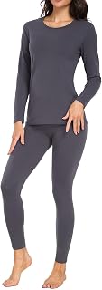 wirarpa Women's Thermal Underwear Set Cotton Base Layer Top & Bottoms