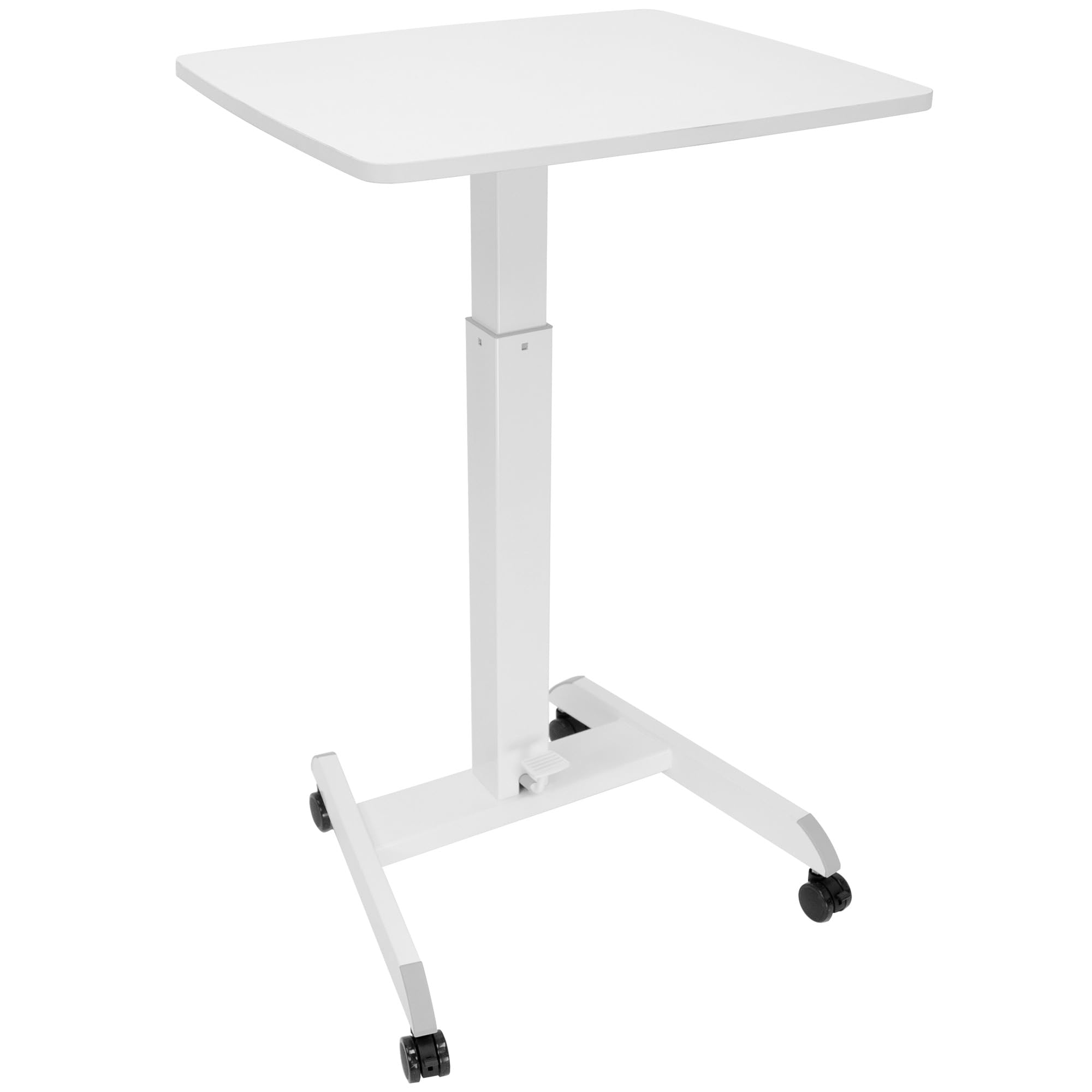 Mount-It! Adjustable Rolling Laptop Desk, Mobile Standing Desk with Wheels, Smal