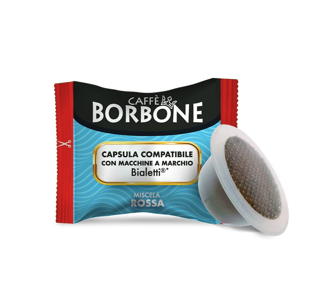 Caffè Borbone Red Blend – 100 Capsules – Compatible with Bialetti Machines