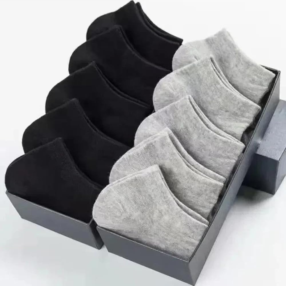 6 Pairs Mens Cotton Non Slip Socks Low Cut Invisible Socks Breathable Short Sock