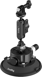 SmallRig 4.5" Suction Cup Mount with Ball Head Magic Arm, Camera Mount for DJI Osmo Action 6/5 Pro/4, for Insta360 x5, for Gopro 13/12,on Car Windshield or Window, Compatible with Action Cameras-5855B