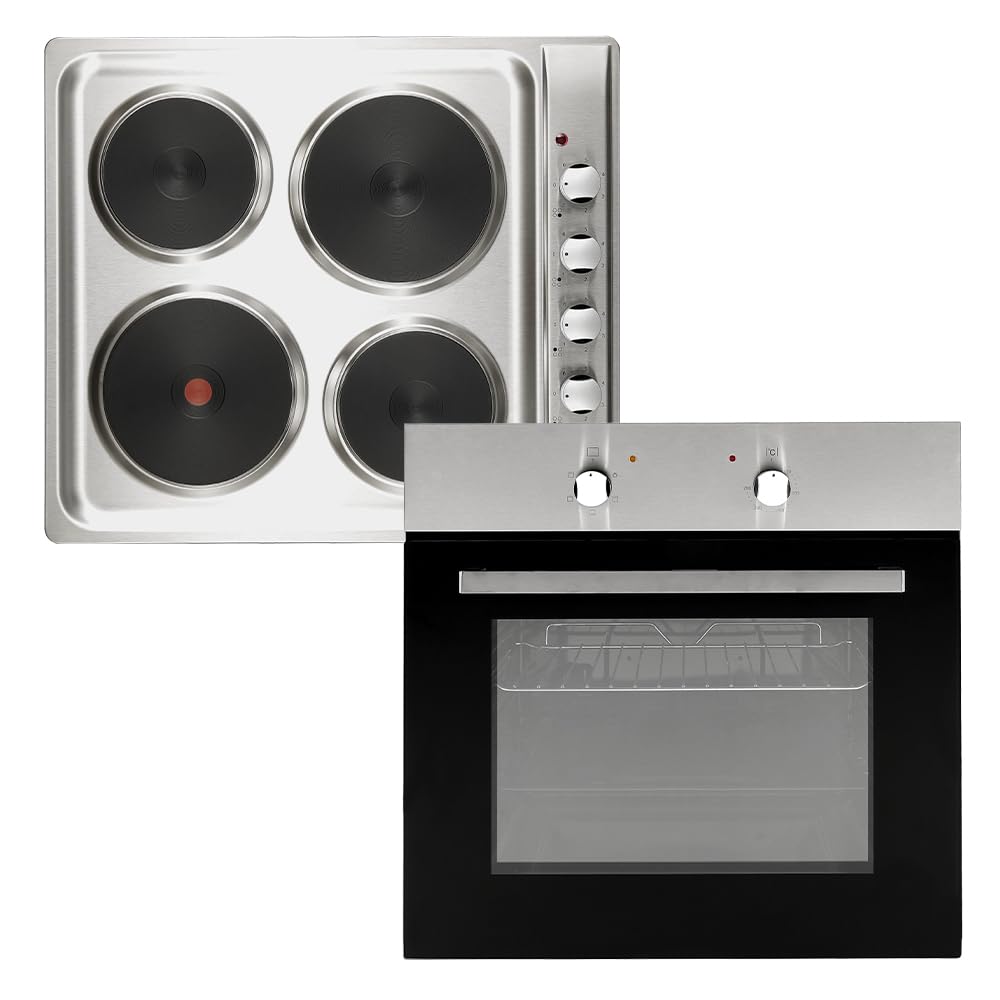 Cookology 60cm Built-in Cooking Bundle - Stainless Steel | Electric Static Oven 