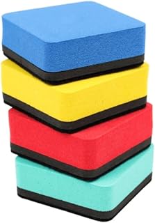 2 Pieces Whiteboard Eraser, Whiteboard Cleaners, Square EVA Felt Cleaner Office Supplies Magnetic Sponge for Cleaning Whiteboard (Magnetic)
