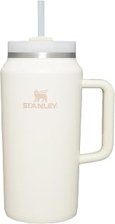 Stanley Quencher H2.0 FlowState Tumbler 1.9L – Thermos Keeps Cold 15 Hours – Ice Cream for 60 Hours – Stainless Steel Water Bottle – Thermal Cup – BPA Free – Cream