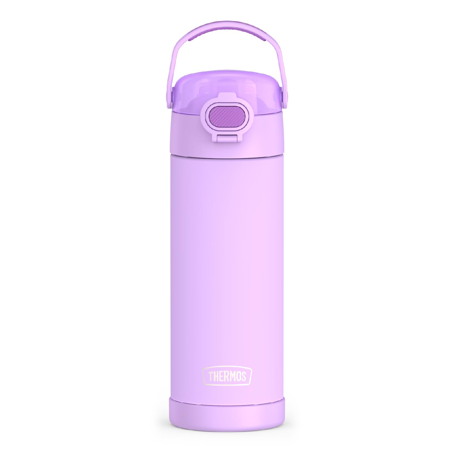 THERMOS FUNTAINER Water Bottle with Spout, 16oz, Neon Purple | Kids Stainless St