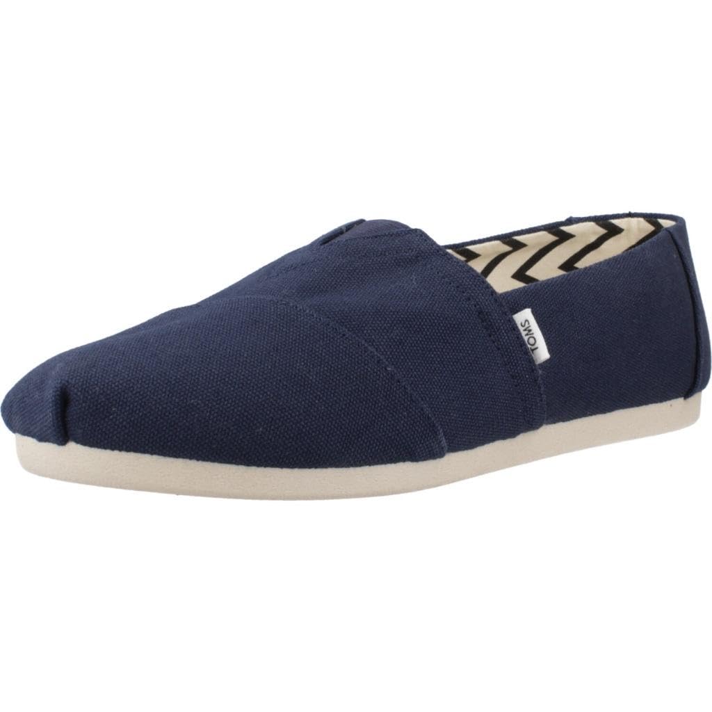 TOMS Men's Alpargata Recycled Cotton Flat Slippers, navy
