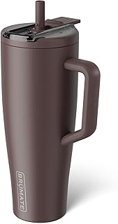 BrüMate Era Flip 40oz Tumbler with 100% Leakproof Covered Straw Lid | Hygienic Covered Straw | Insulated Stainless Steel Water Bottle with Handle | Cup Holder Friendly | BPA-Free (Java)