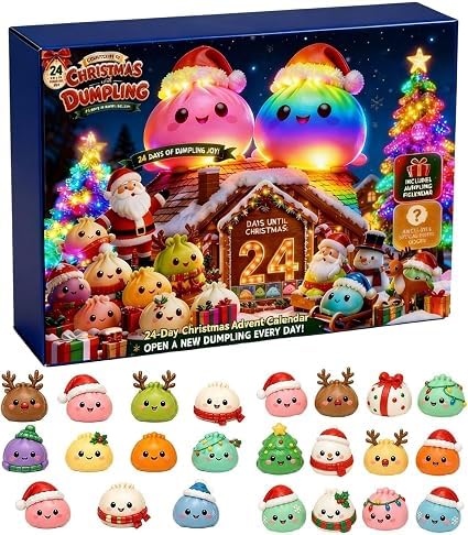 Squishies Dumpling Christmas Themed Dumpling Advent Calendar 2026 | 24 Dumpling 