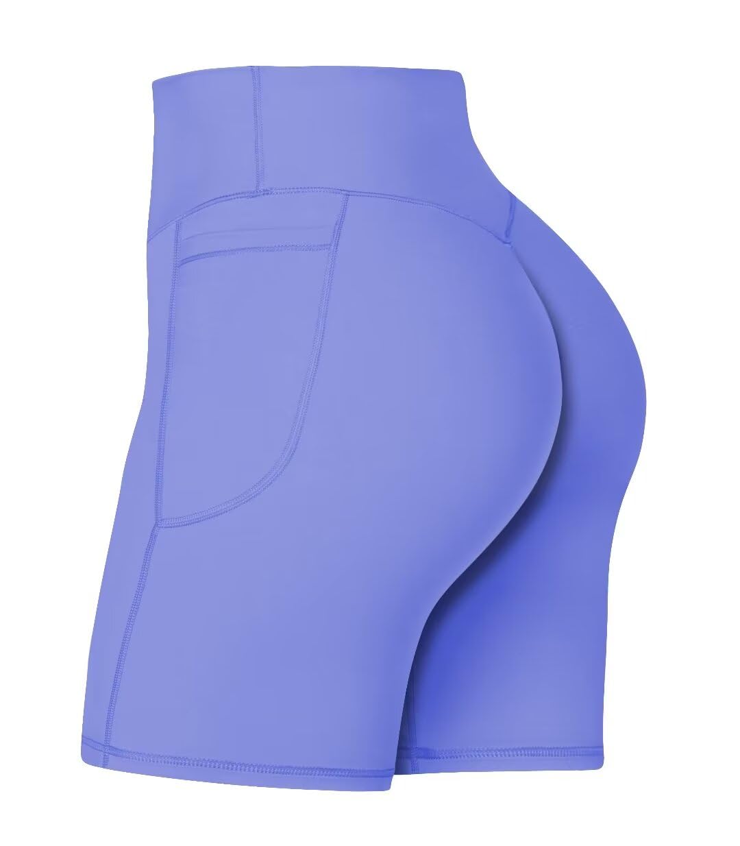 Sunzel Womens Seamless Front Biker Shorts with Pockets, Yoga Workout Gym Bike Sh