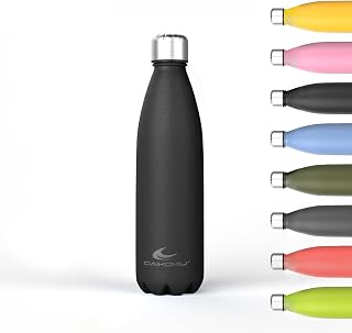 Daikoku - Gourde Isotherme | 500ML | Bouteille d'Eau en Acier Inoxydable| Sans BPA| Isolation Thermique à Double Paroi |12h Froide 24h Chaude | Bouteille d'Eau Sportive | Noir