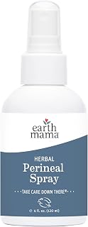 Earth Mama - Herbal Perineal Spray - 4 fl oz | Safe for Pregnancy and Postpartum Recovery, Witch Hazel Natural Cooling Spray For After Birth, Feminine Care Essentials