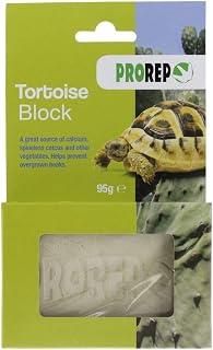 ProRep Tortoise Calcium Block 95g | Vegetables & Prickly Pear | Supports Strong Shell & Bone Growth | Complementary Calcium Feed | Hermanns, Horsfield & Mediterranean Tortoises