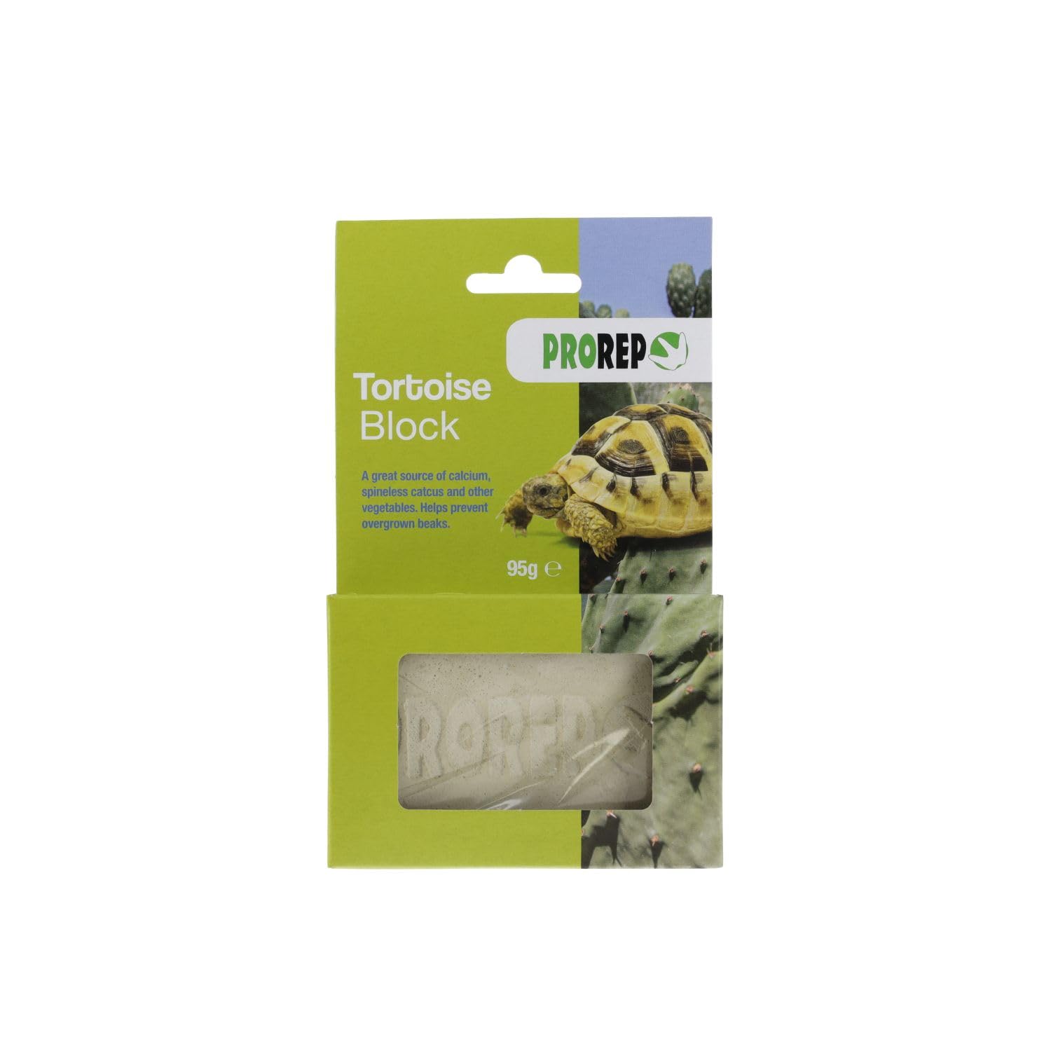 ProRep Tortoise Calcium Block 95g | Vegetables & Prickly Pear | Supports Strong 